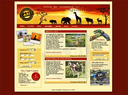 Homepage Referenzarbeit Webmaster